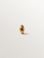 Yellow gold-plated pin with crystal and beetle shape