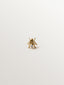 Yellow gold plated pin with crystal and ant shape