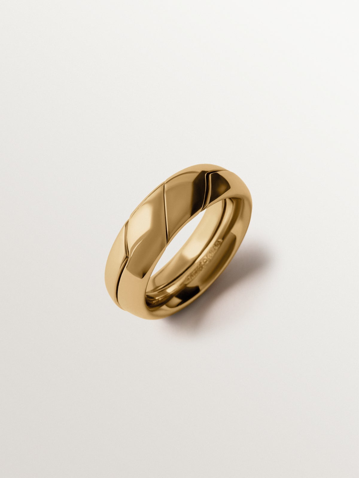 Yellow gold-plated gimmel ring