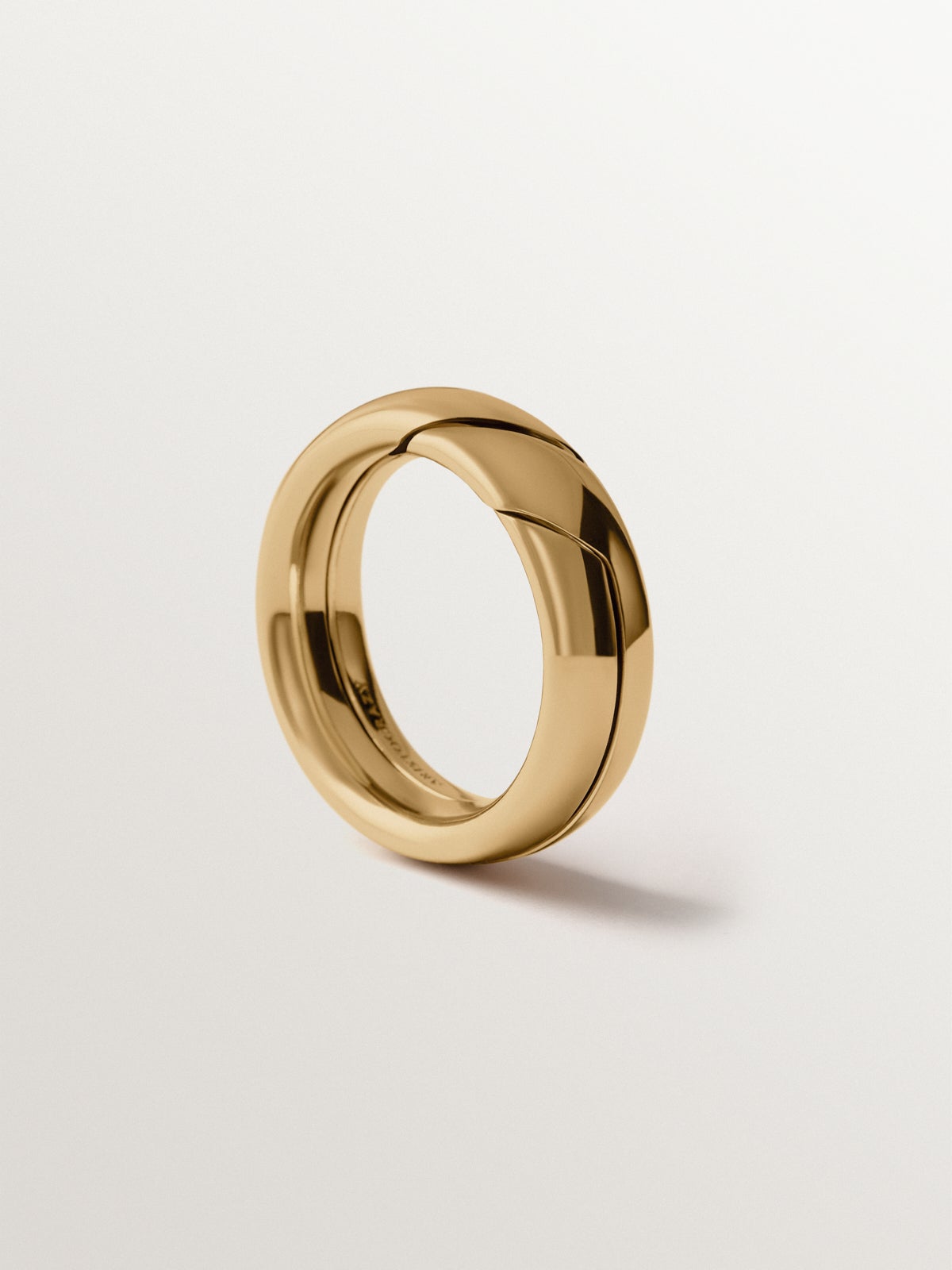 Yellow gold-plated gimmel ring