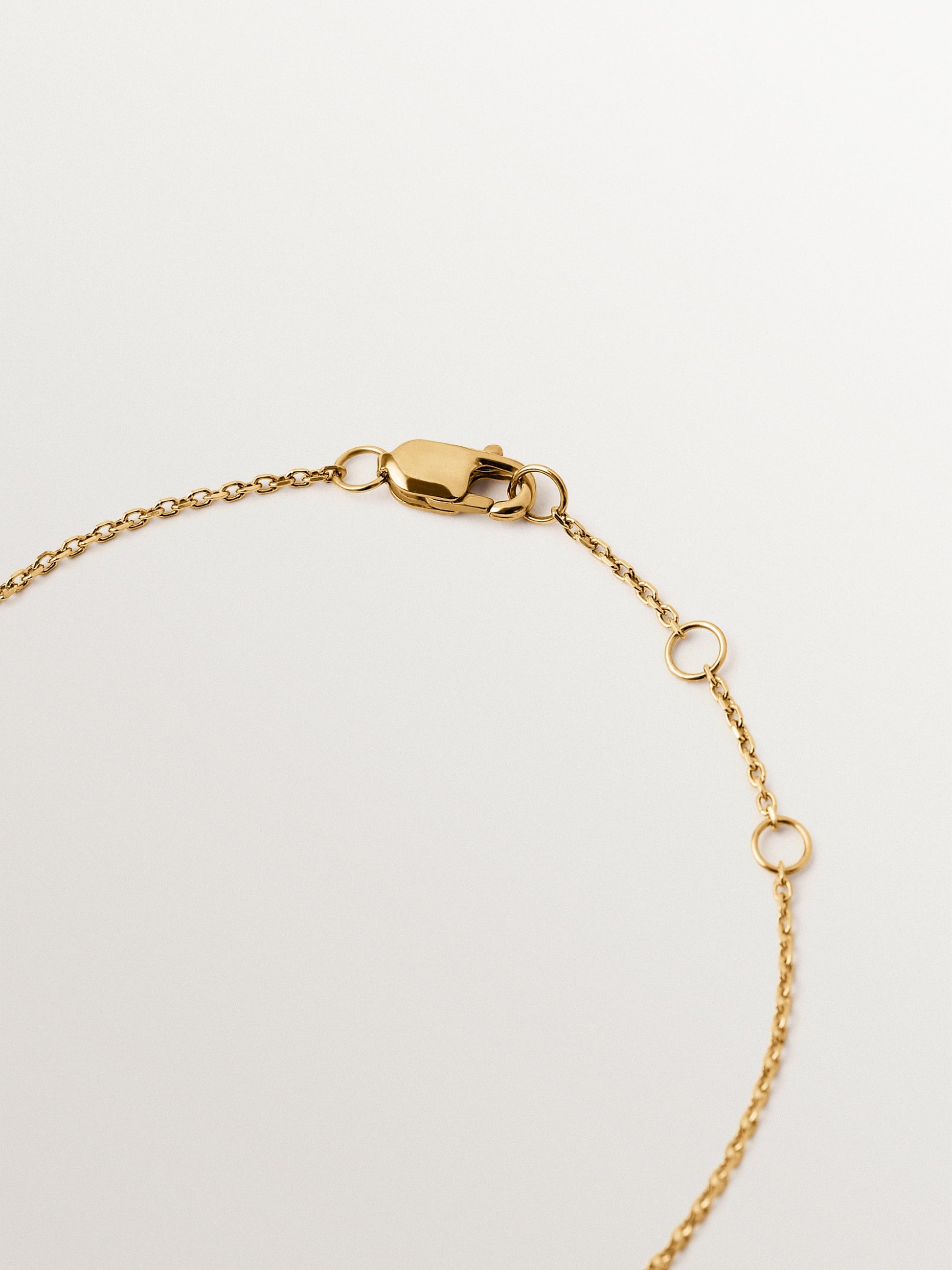 Yellow gold-plated necklace with yellow crystals