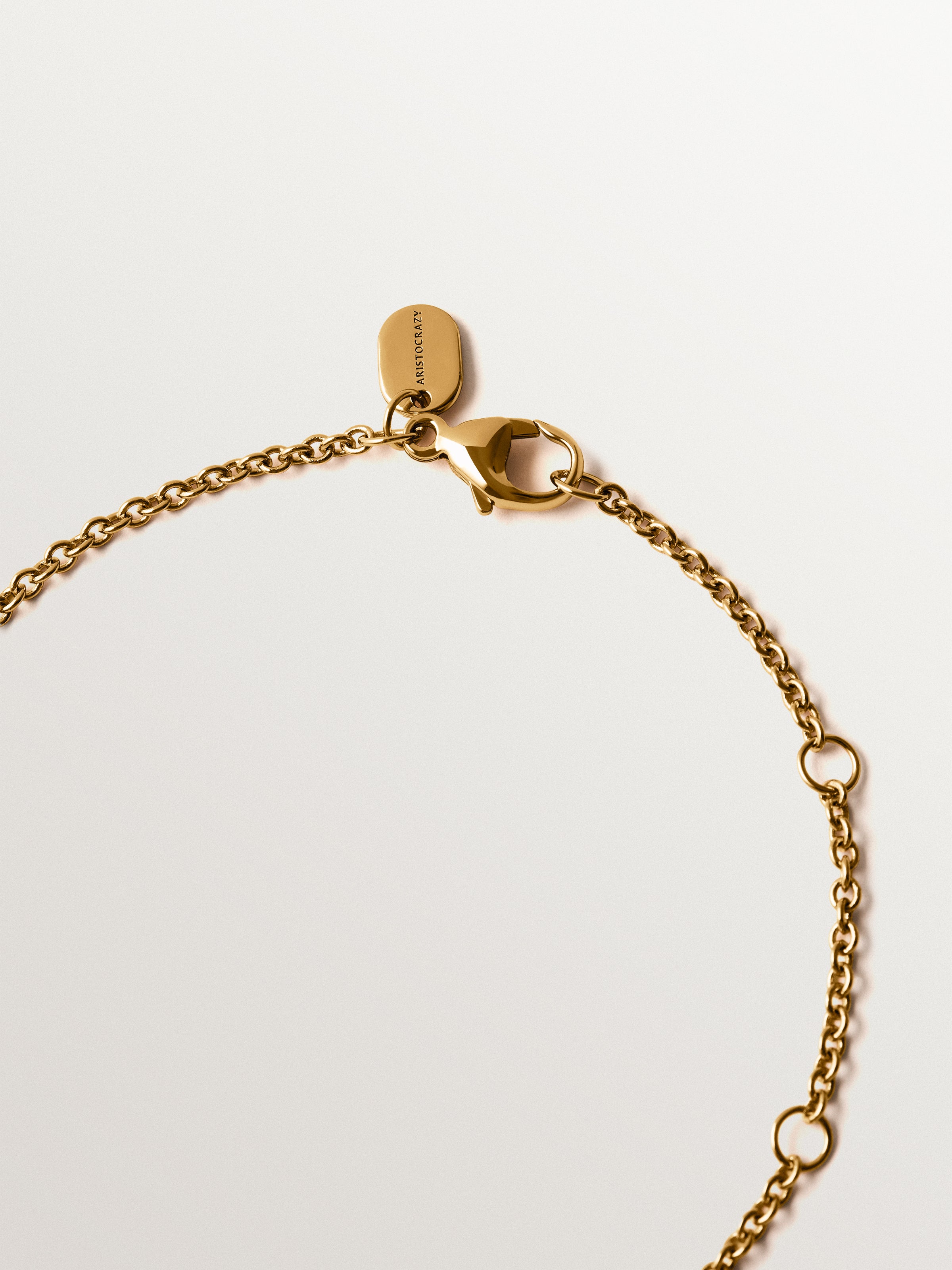 Yellow gold-plated necklace with yellow crystals