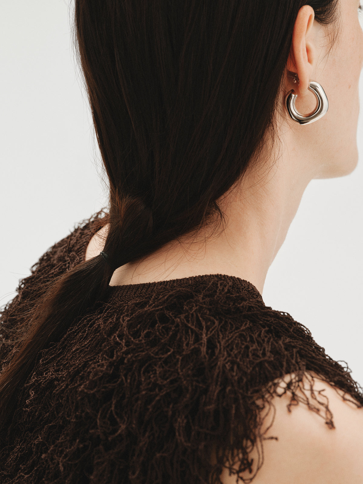 Small square hoop earrings