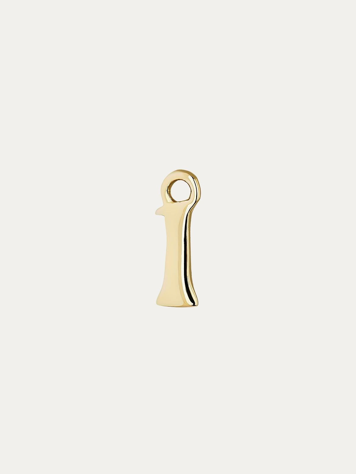 14K yellow gold charm with number 1