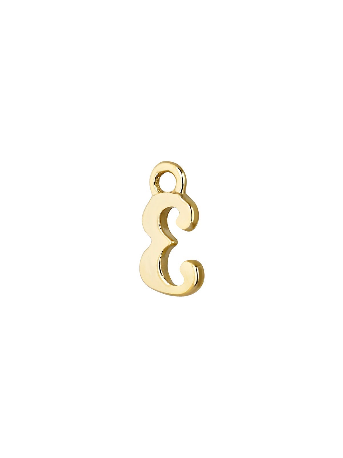 14K yellow gold charm with number 3