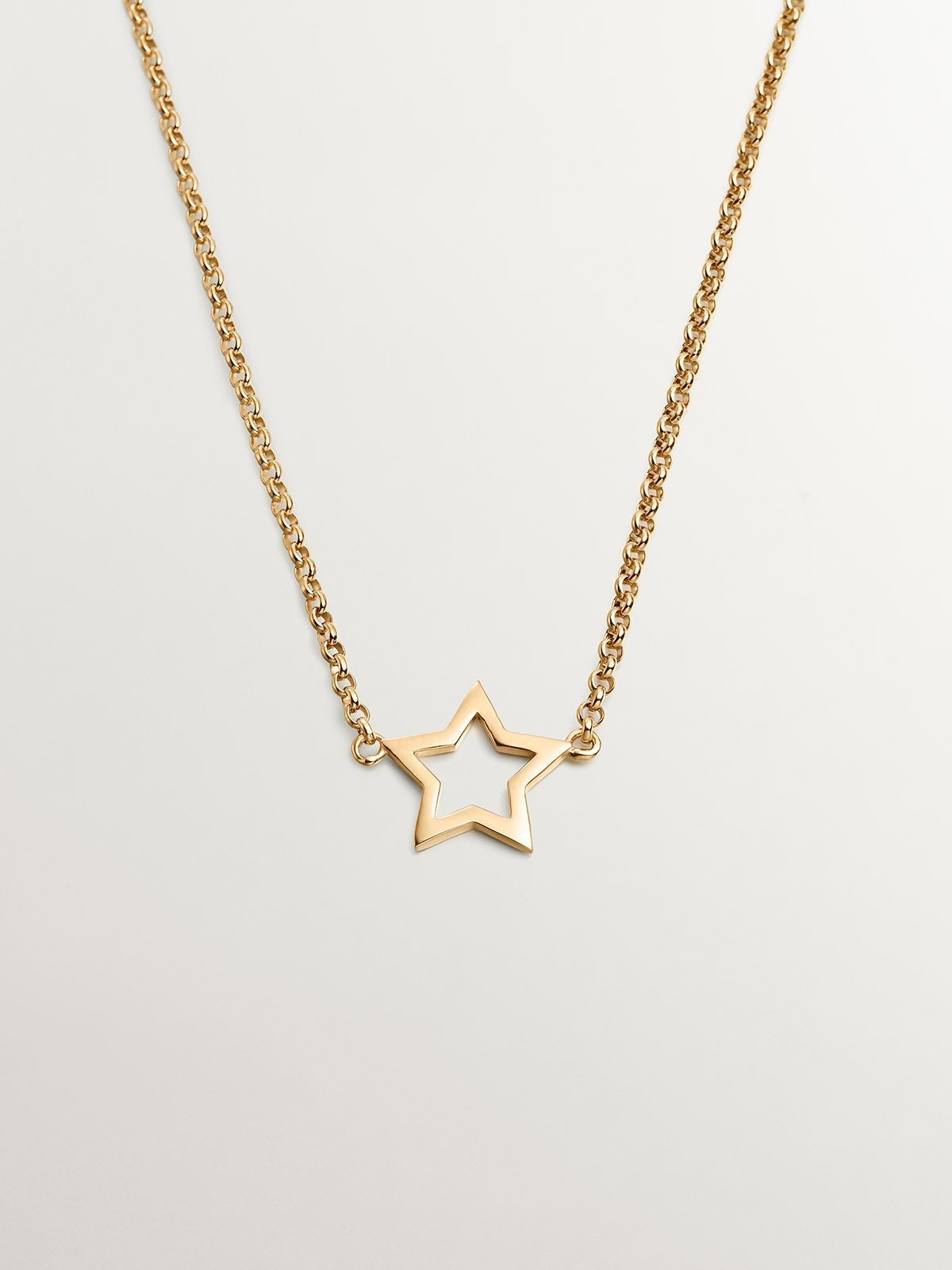 925 silver pendant bathed in 18K yellow gold with star