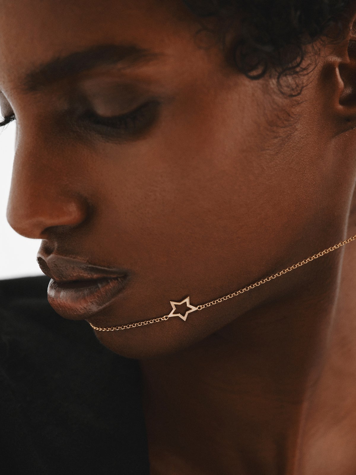 925 silver pendant bathed in 18K yellow gold with star