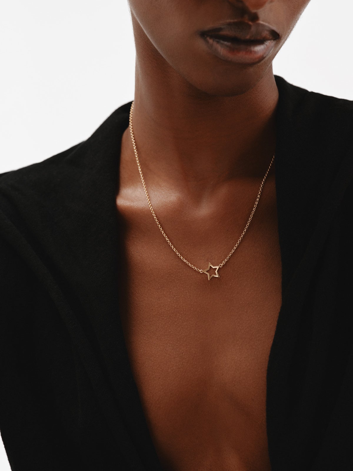 925 silver pendant bathed in 18K yellow gold with star