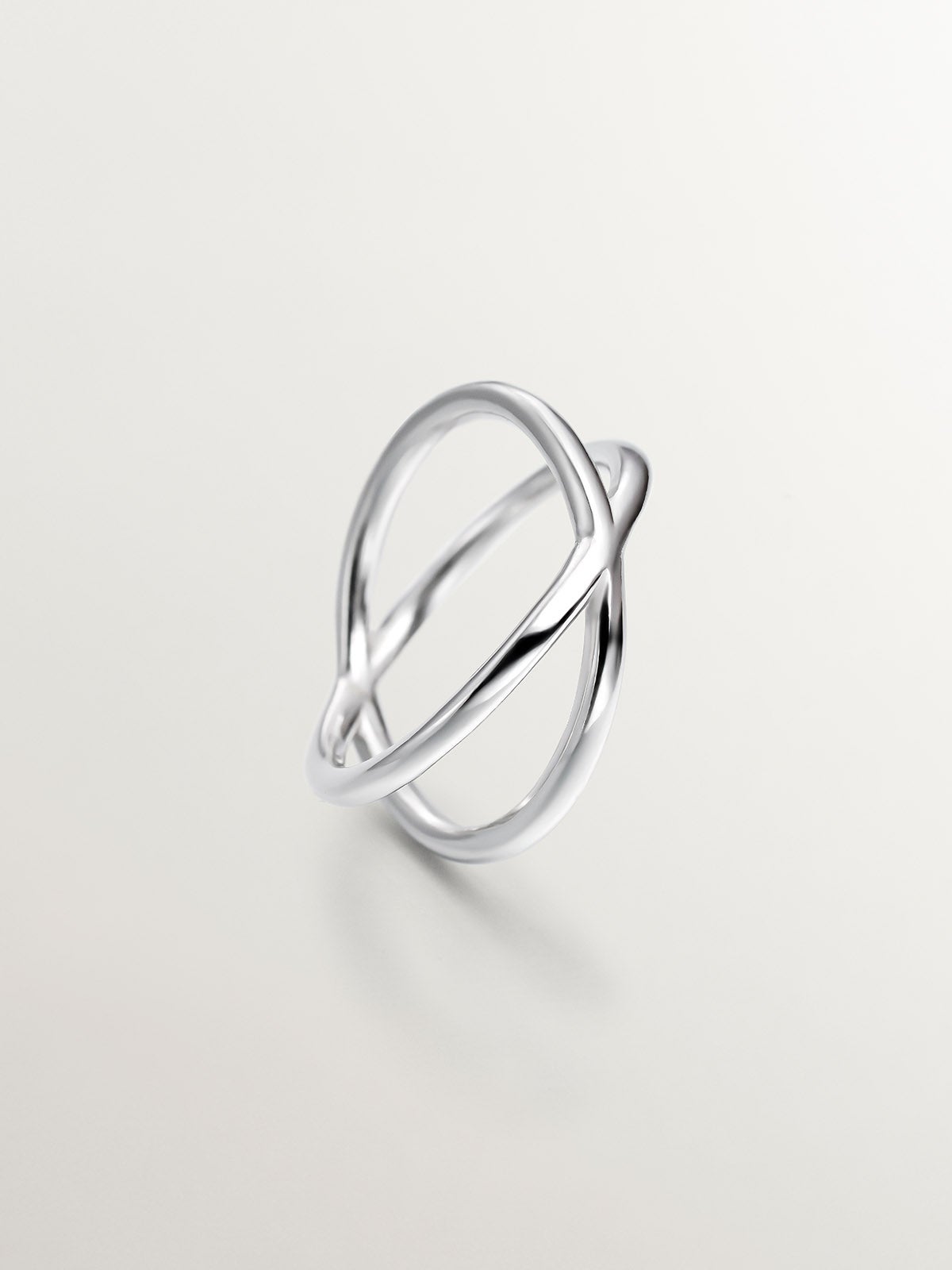 925 Silver Double Crossed Ring