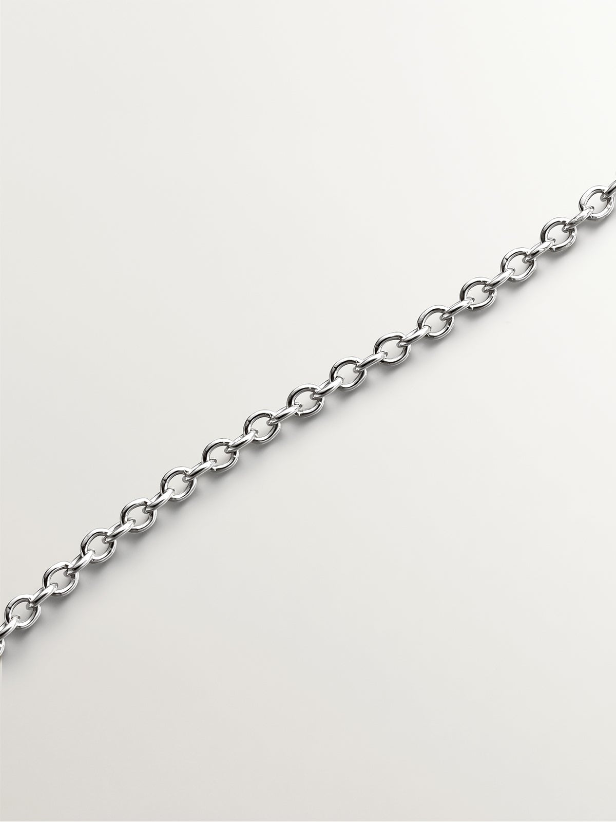 925 Silver Pendant with white topaz and border of white sapphires.