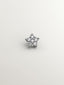 18K white gold piercing with 0.05 cts diamonds and star-shaped