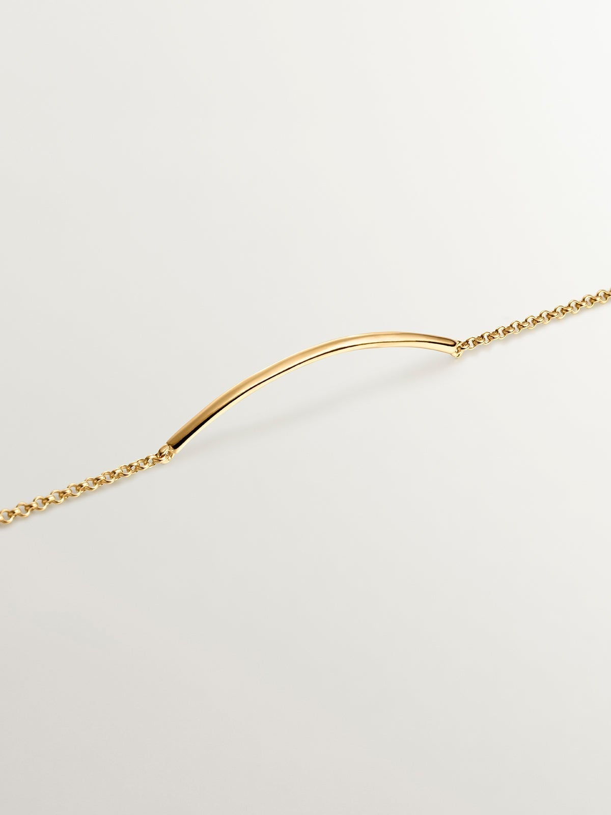 18K Yellow Gold Plated 925 Silver Bracelet with Tube Shape