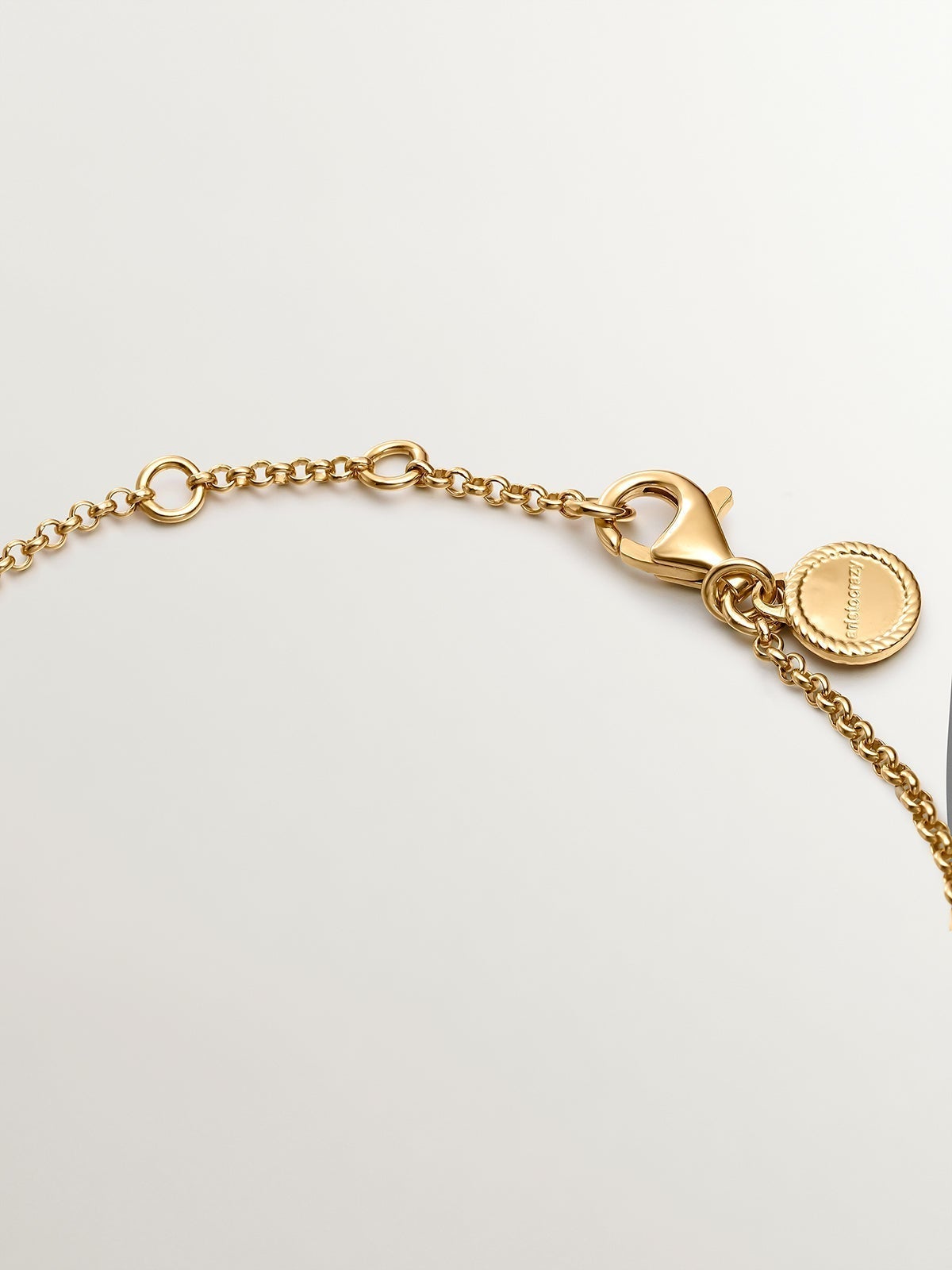 925 silver bracelet bathed in 18K yellow gold with bamboo cane