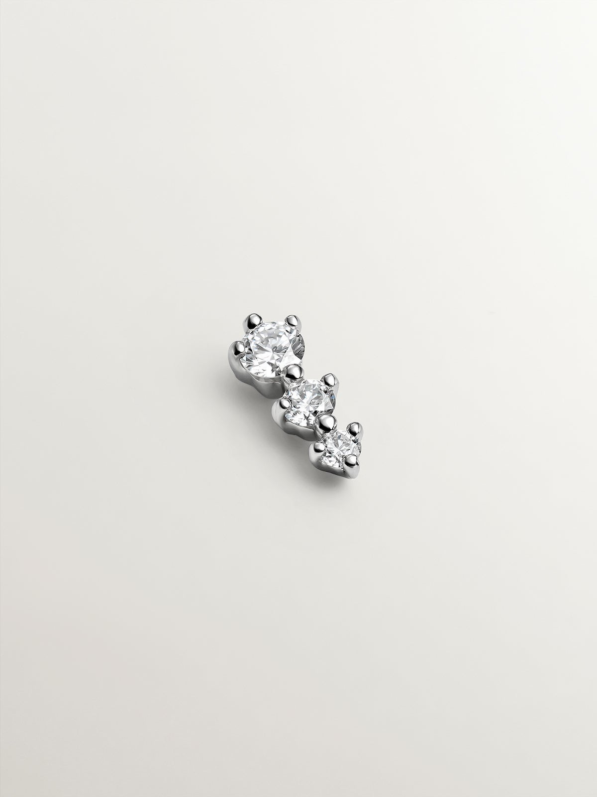 18K white gold piercing with diamonds