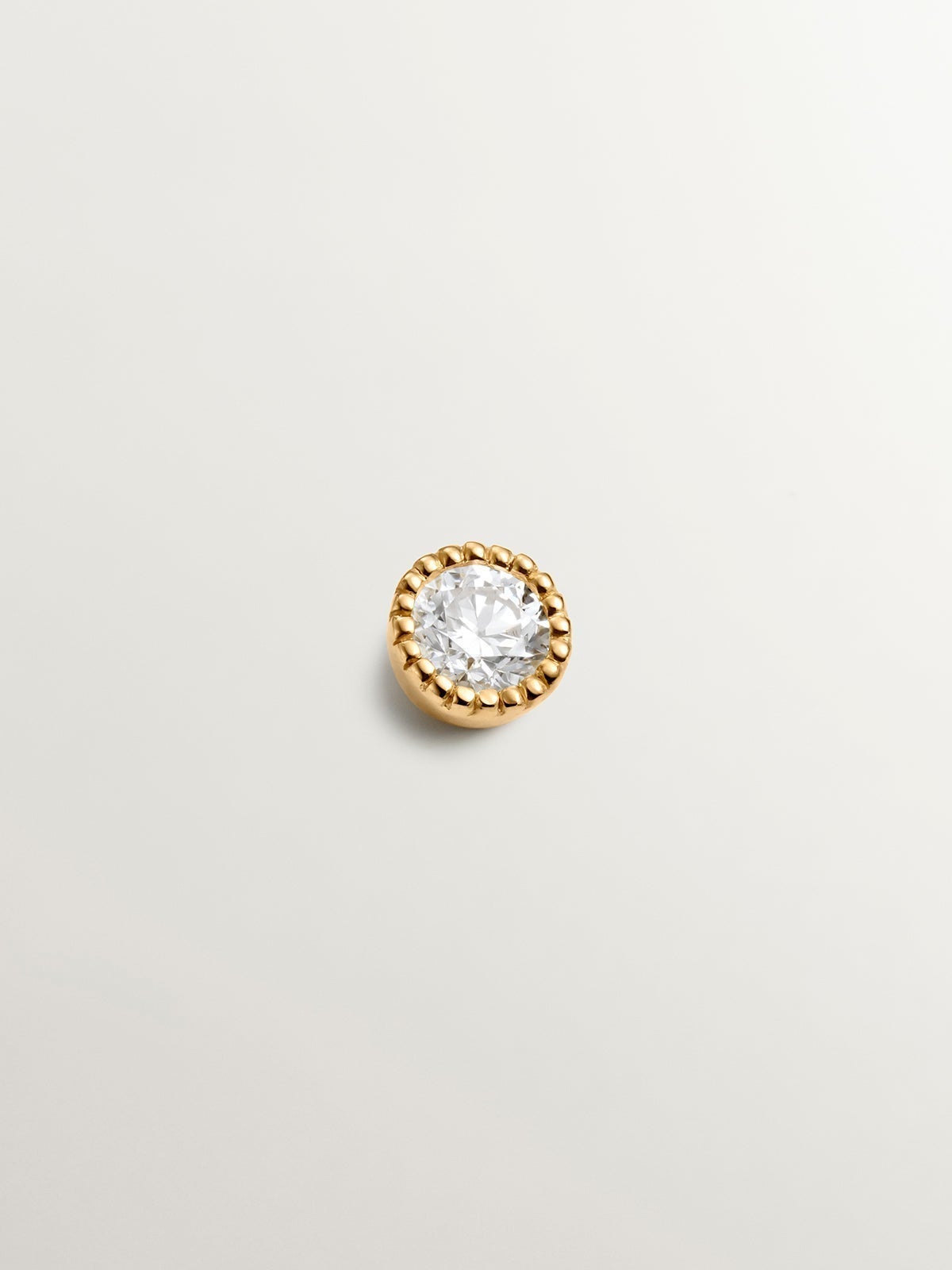 18K yellow gold piercing with 0.048 ct diamond