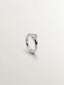 Small hoop single earring in 9K white gold with diamond 0.014 cts