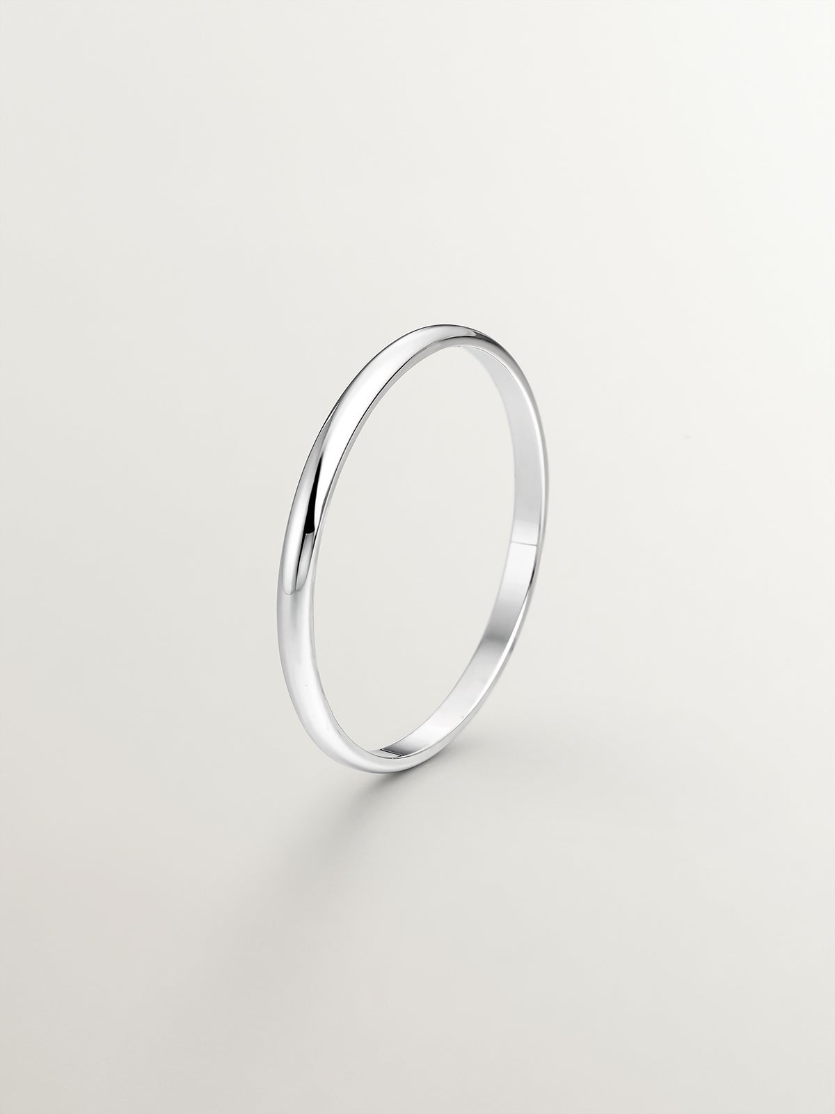 1.70mm half round white gold wedding ring