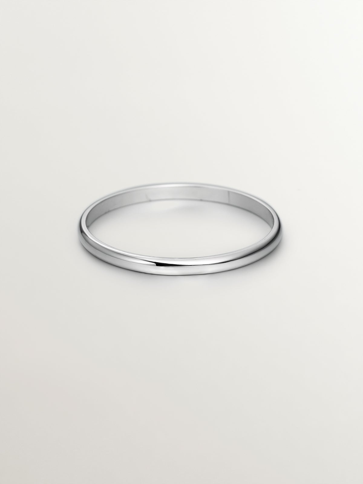 1.70mm half round white gold wedding ring