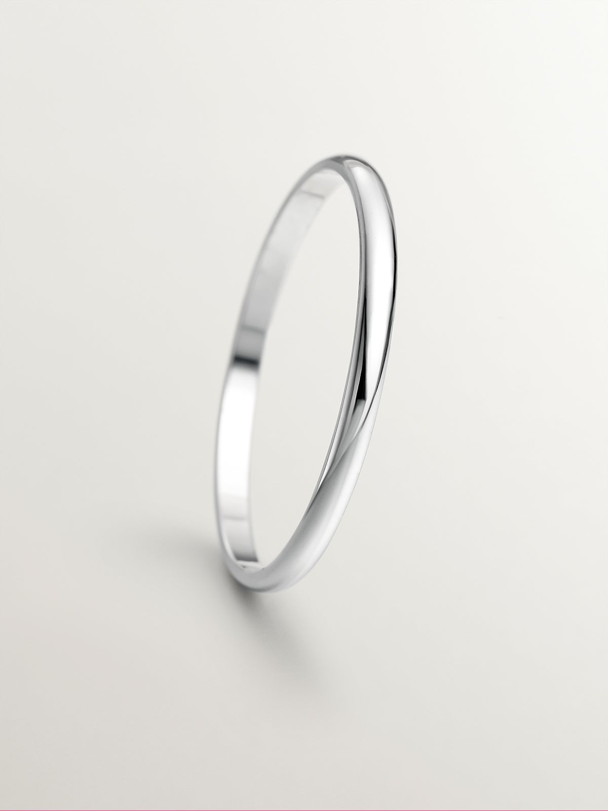 1.70mm half round white gold wedding ring