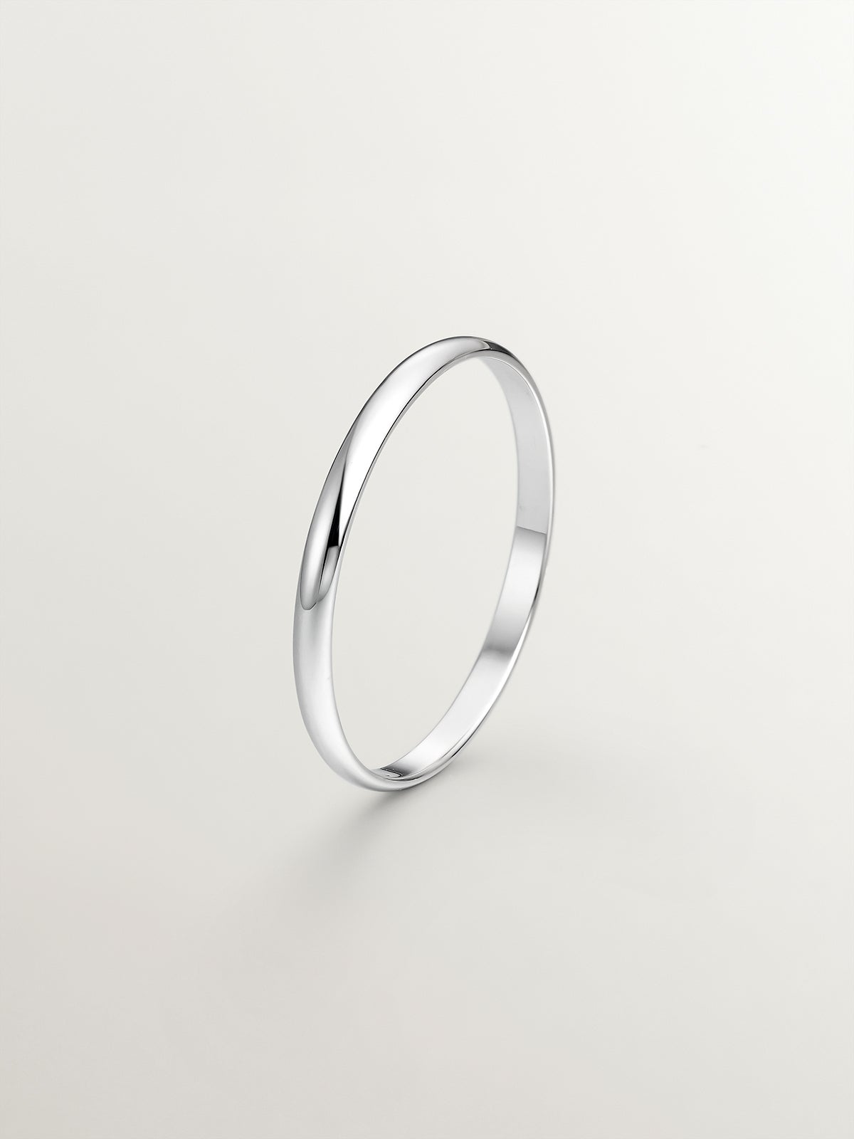 1.95mm half round white gold wedding ring