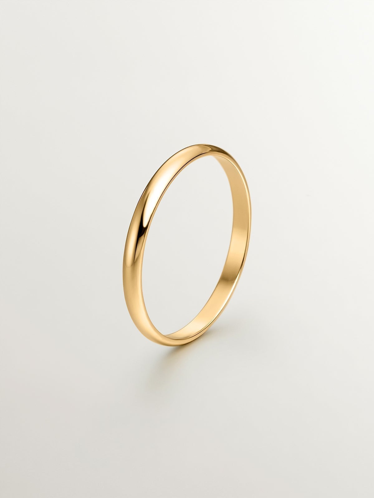 1.95mm half round yellow gold wedding band