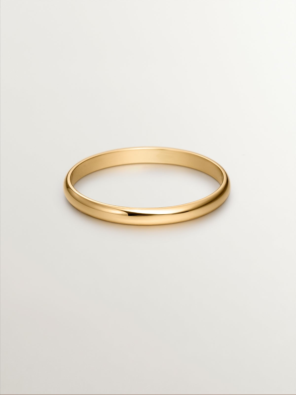 1.95mm half round yellow gold wedding band