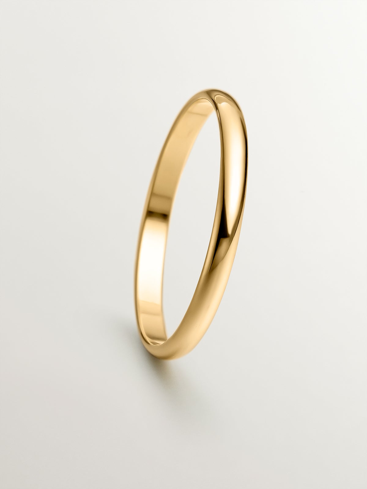 1.95mm half round yellow gold wedding band