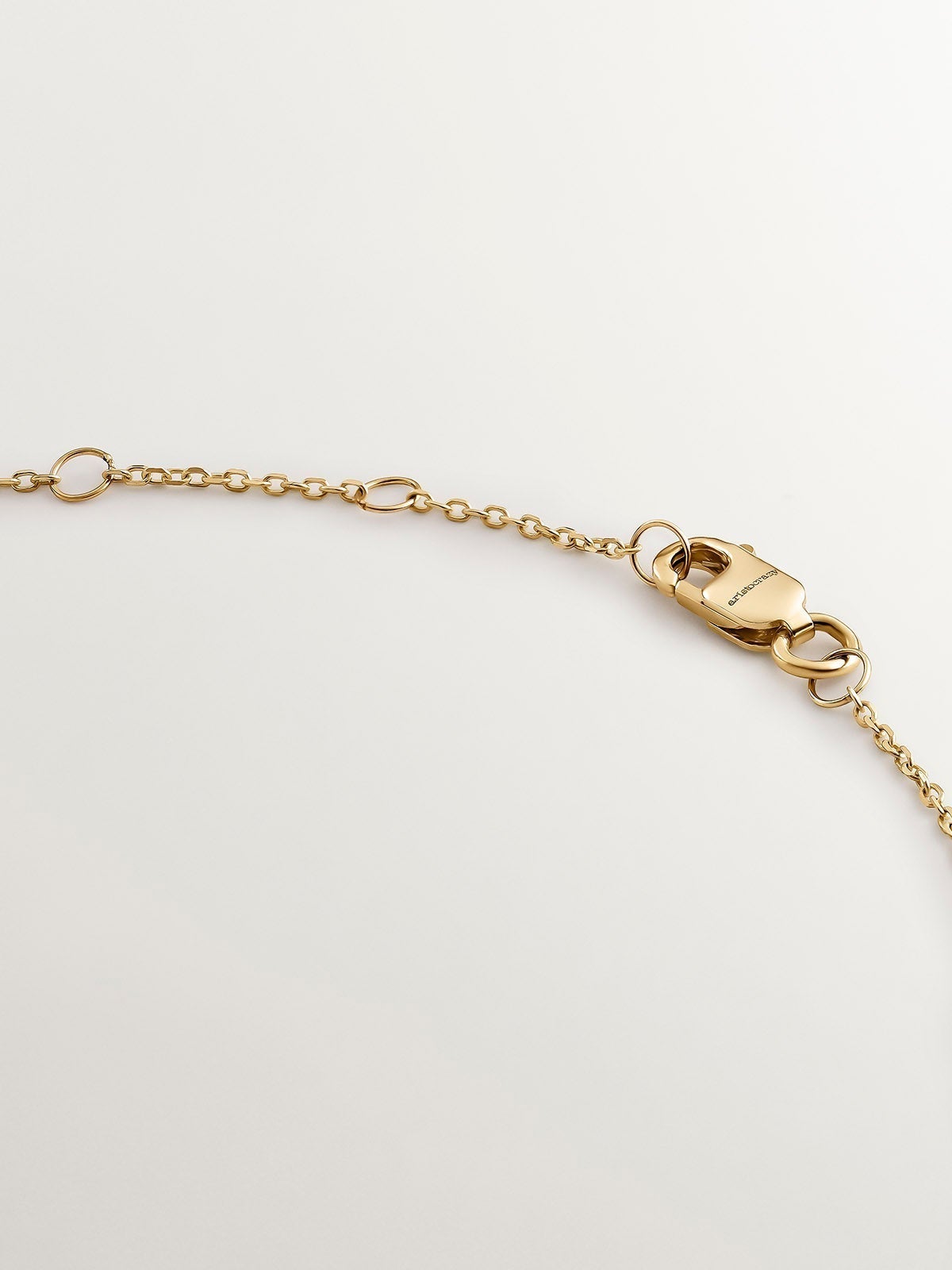9K Yellow Gold Pendant with Red Ruby Clover and Diamonds