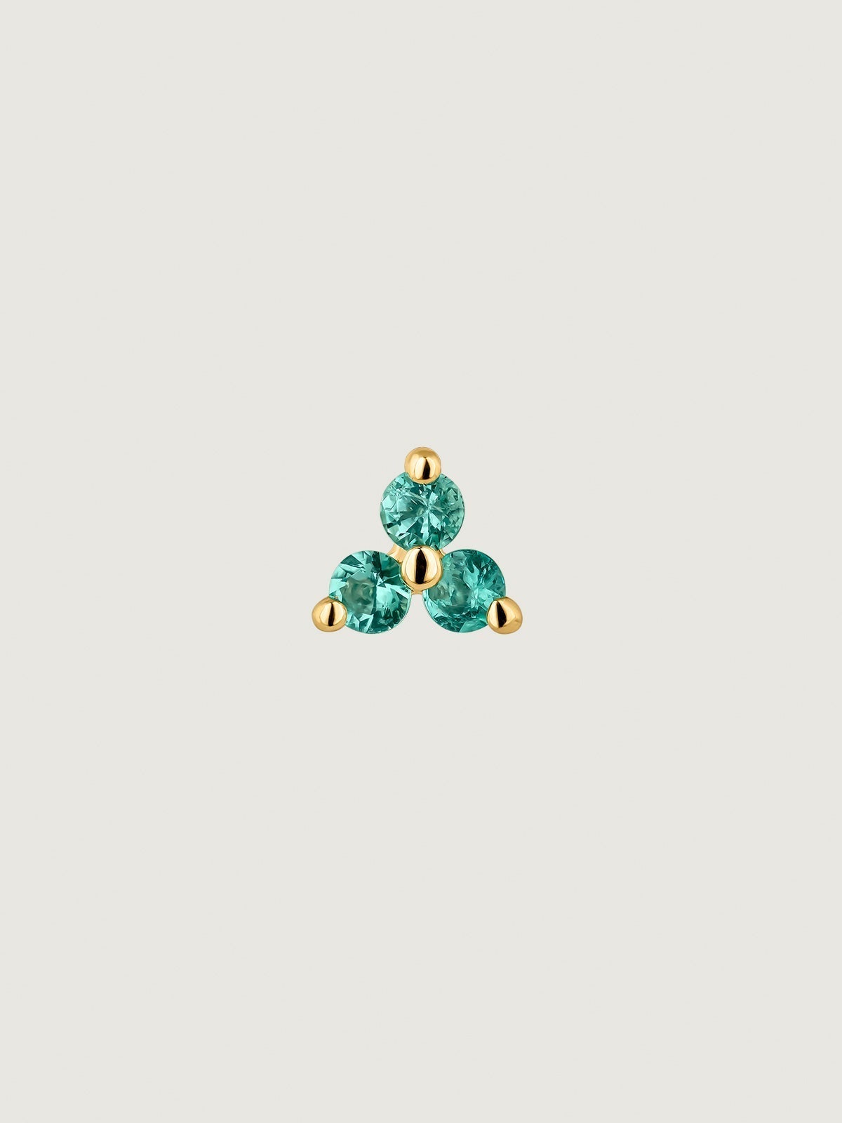 Emerald Tube Piercing 9kt Gold