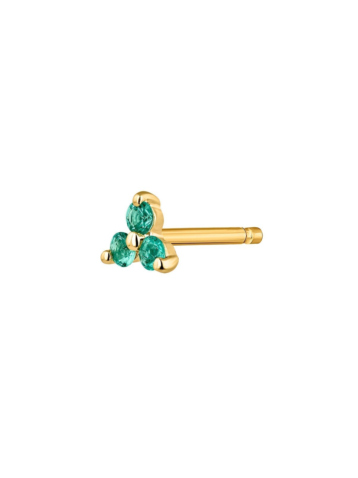 Emerald Tube Piercing 9kt Gold