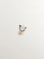 18K yellow gold solitaire piercing with diamond 0.04 cts