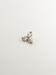 18K yellow gold piercing with 0.06 cts diamond clover