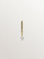Pendiente individual de aro pequeño de oro amarillo de 18K con diamantes