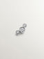 Pendiente individual de oro blanco de 18K con diamantes 0,0187 cts