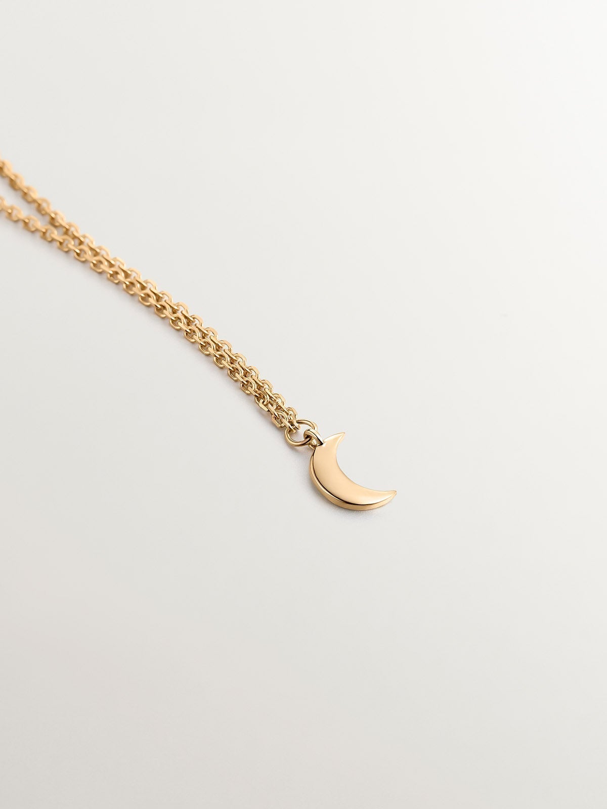 9K Yellow Gold Pendant with Moon