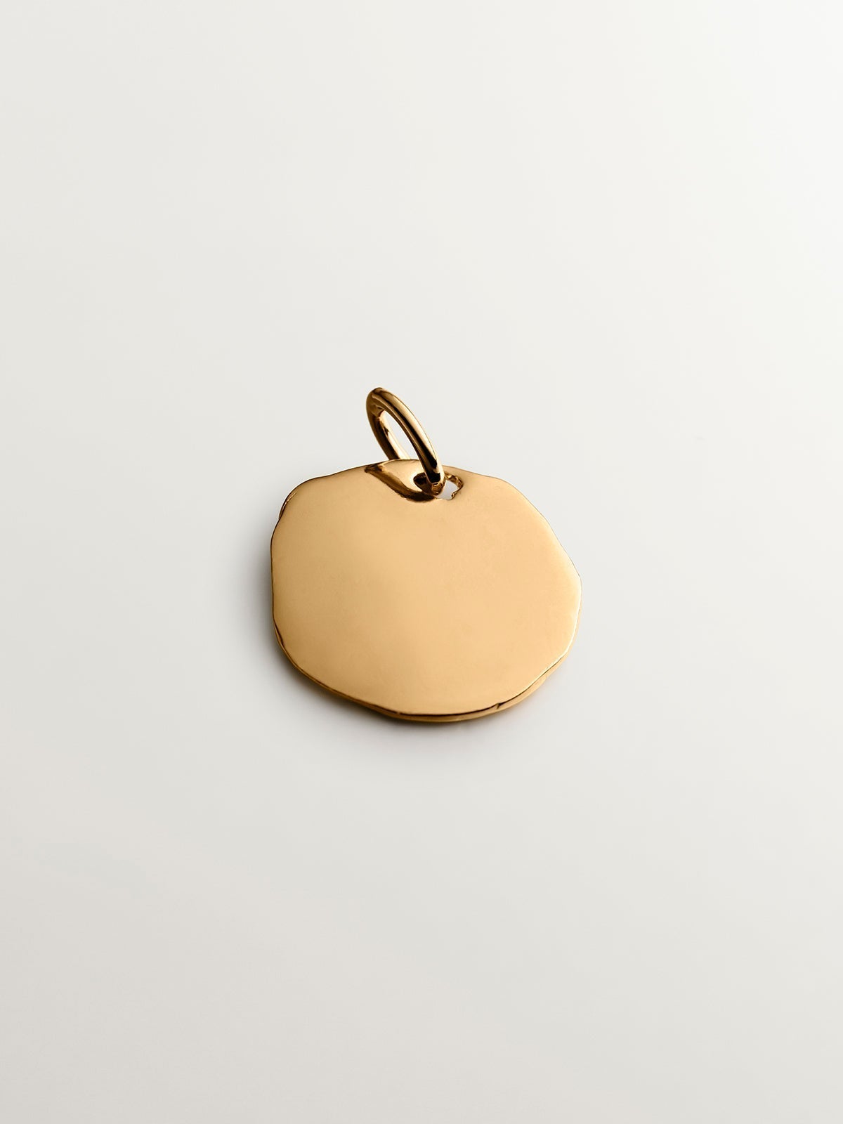 Handmade 925 silver charm plated in 18K yellow gold with initial D