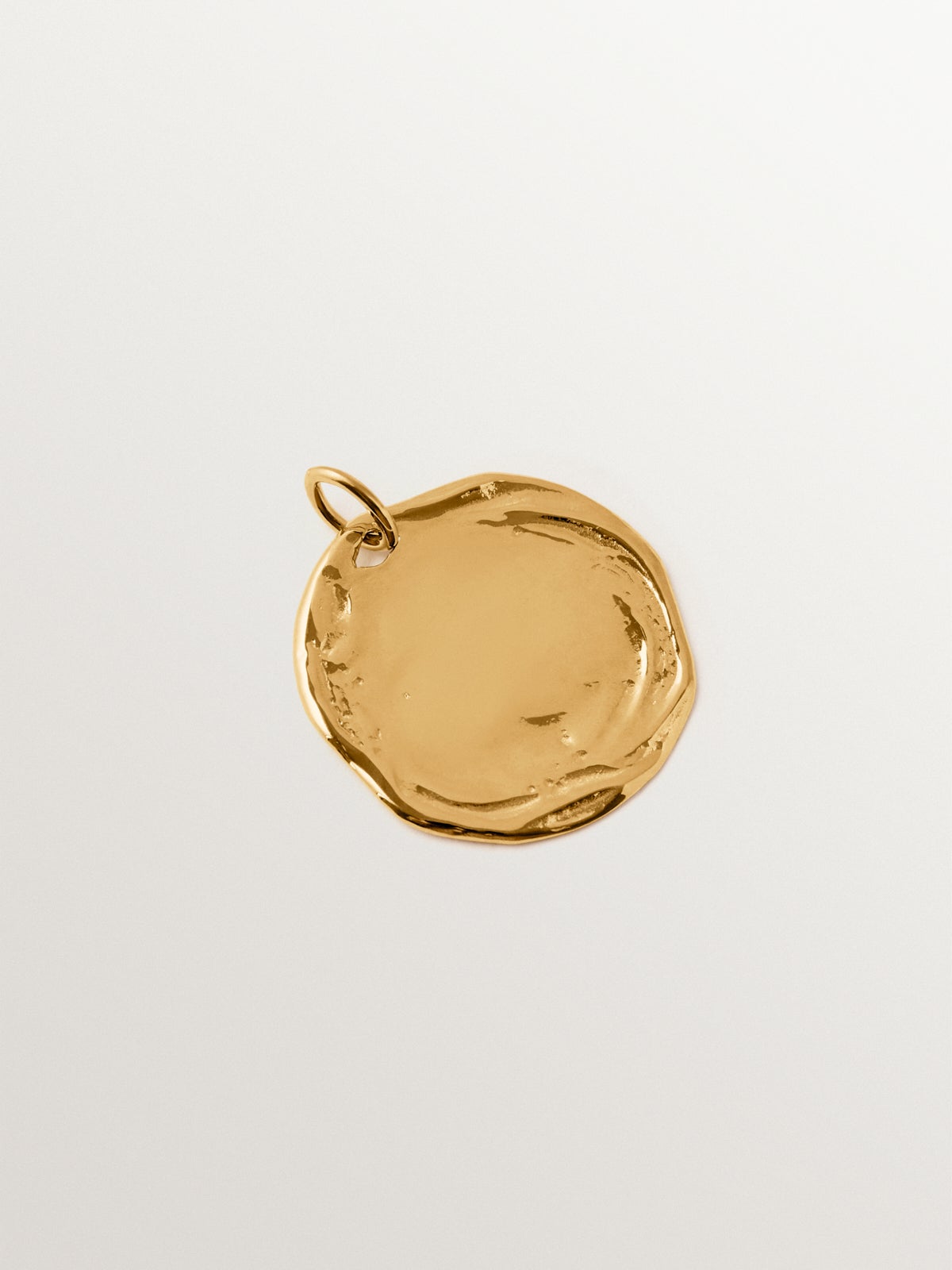 Large customizable charm in 925 silver plated in 18K yellow gold