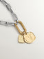 Handcrafted charm made of 925 silver, coated in 18K yellow gold with the initial I.