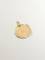 Handcrafted charm made of 925 silver, bathed in 18K yellow gold with initial J.