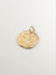 Handcrafted 925 silver charm, bathed in 18K yellow gold with initial K.