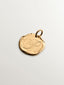 Handcrafted 925 silver charm bathed in 18K yellow gold with initial P.