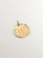 Handcrafted 925 silver charm bathed in 18K yellow gold with initial W.