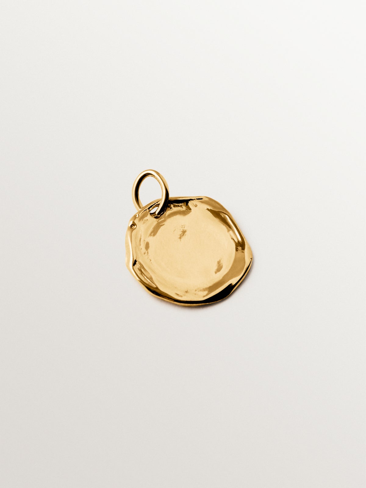 Small customizable charm in 925 silver plated in 18K yellow gold