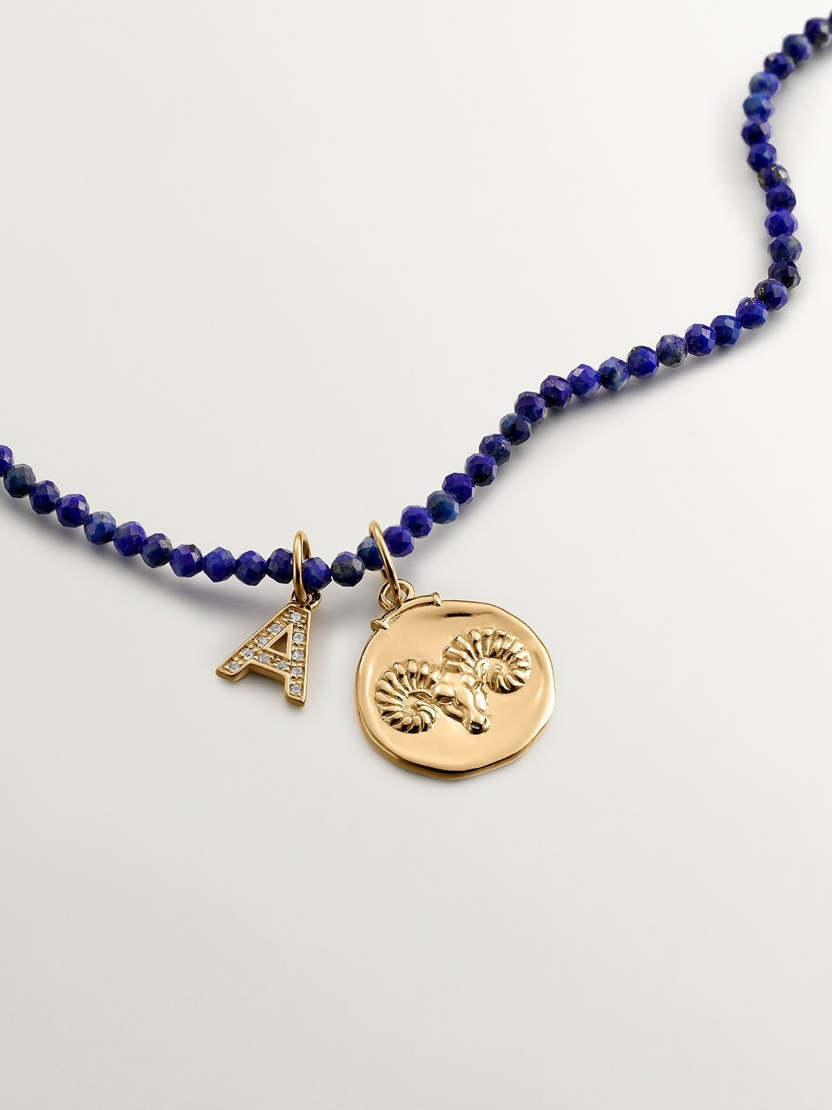 Aries Charm made of 925 silver bathed in 18K yellow gold.