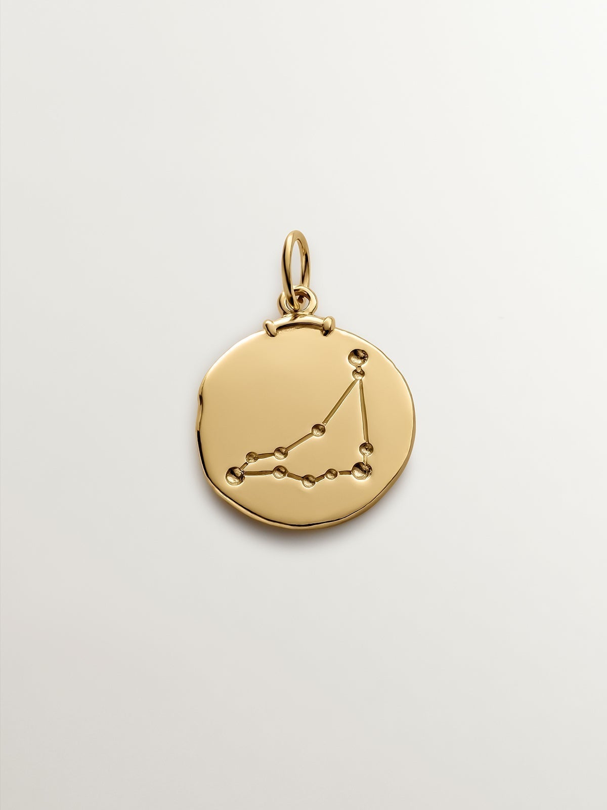 Capricorn Charm made of 925 silver, coated in 18K yellow gold
