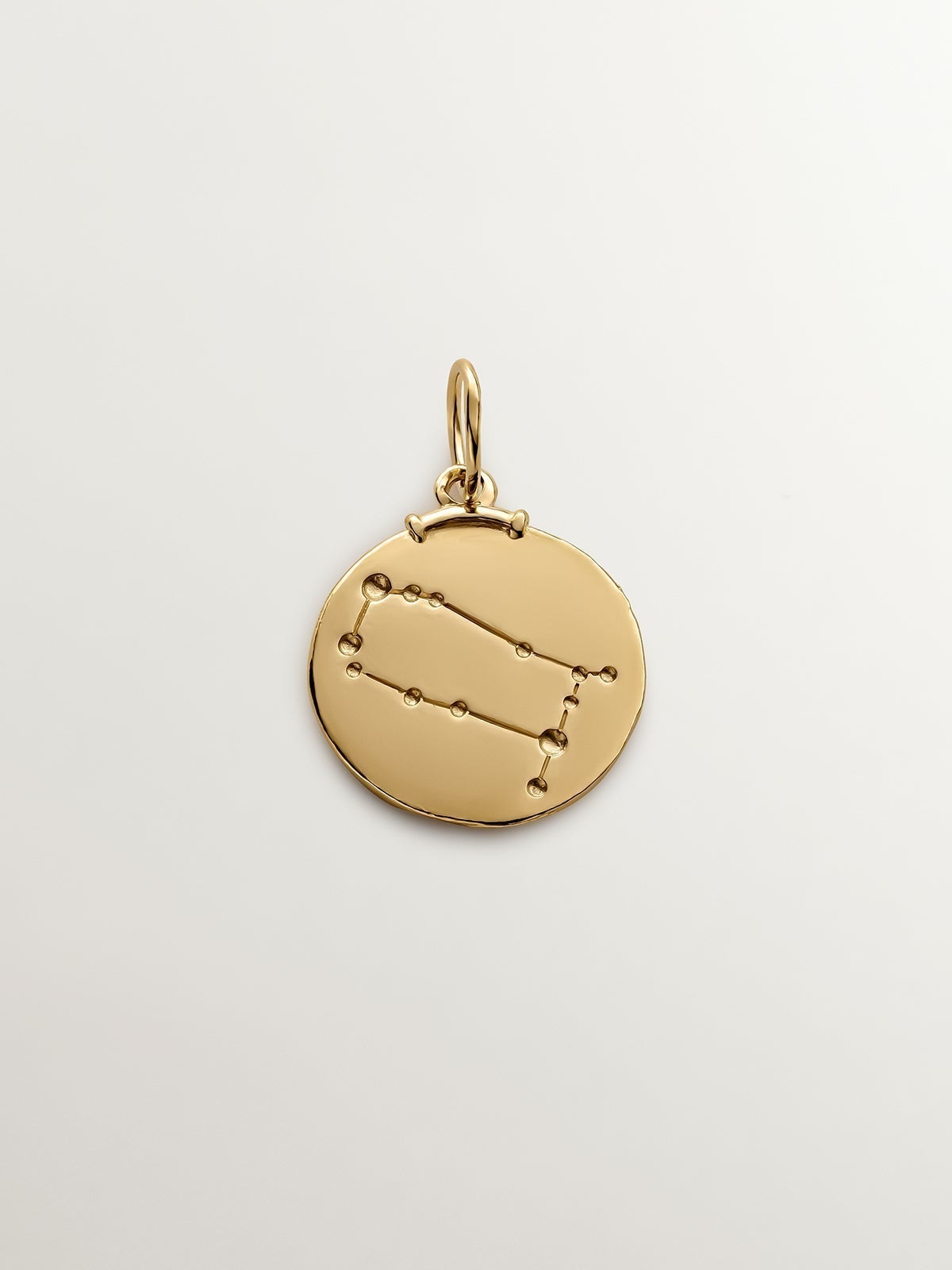 Gemini Charm made of 925 silver, bathed in 18K yellow gold
