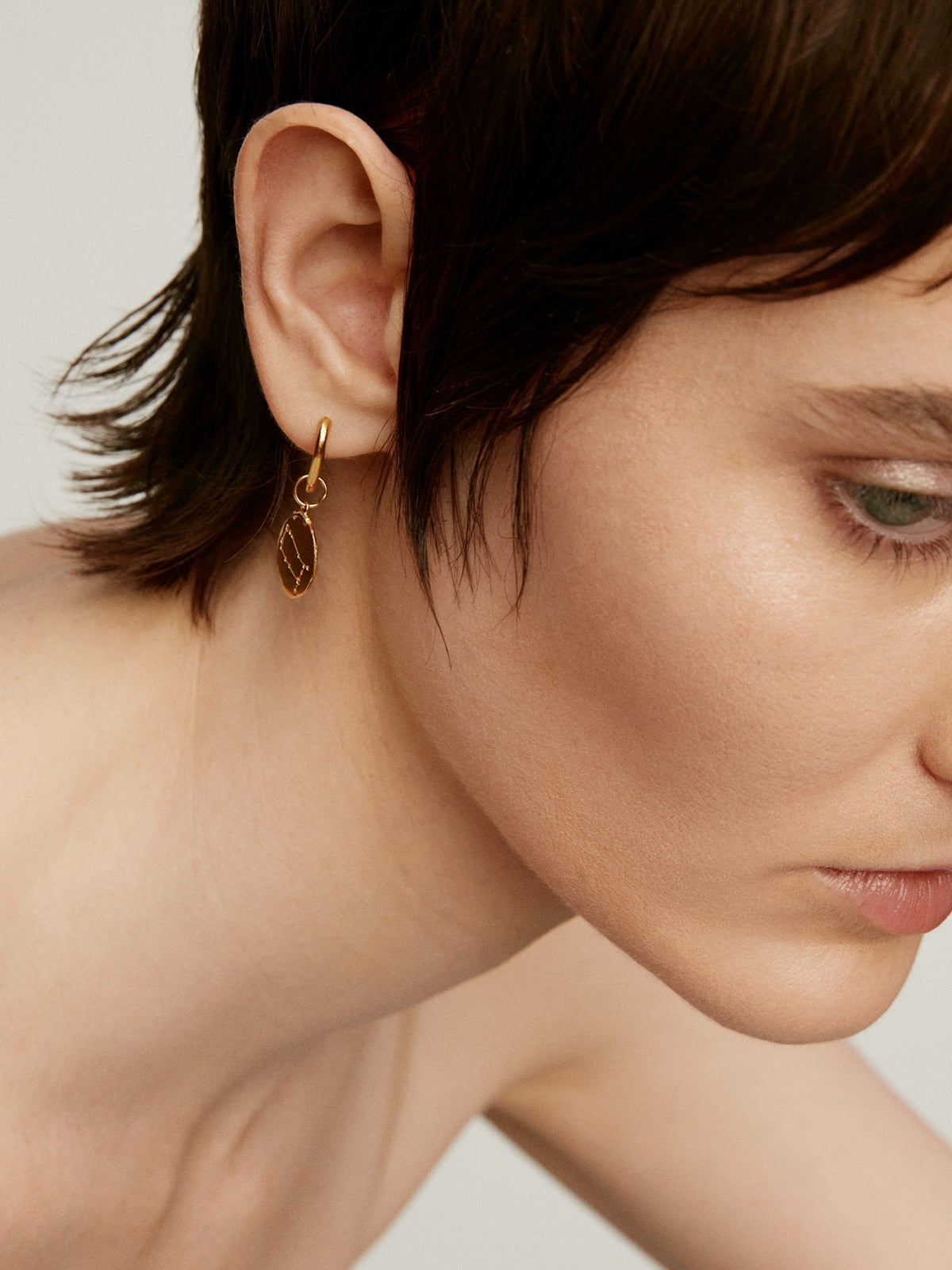 Gemini Charm made of 925 silver, bathed in 18K yellow gold