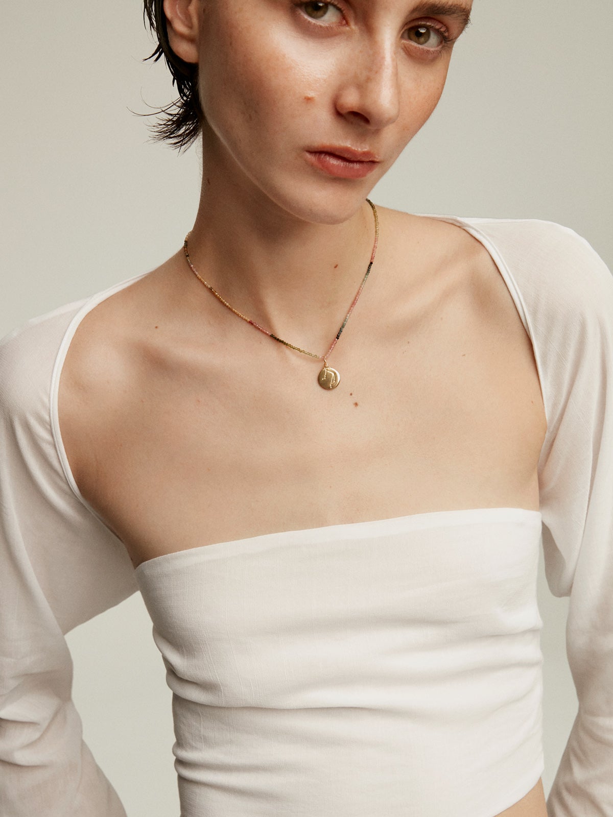 925 Silver Libra Charm bathed in 18K yellow gold