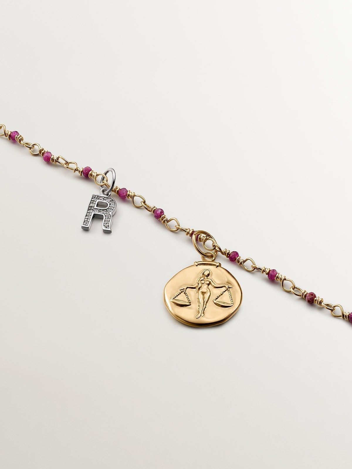 925 Silver Libra Charm bathed in 18K yellow gold