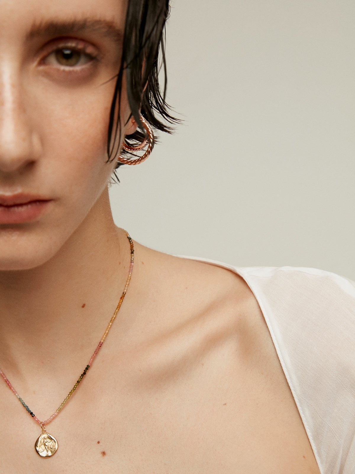 925 Silver Libra Charm bathed in 18K yellow gold